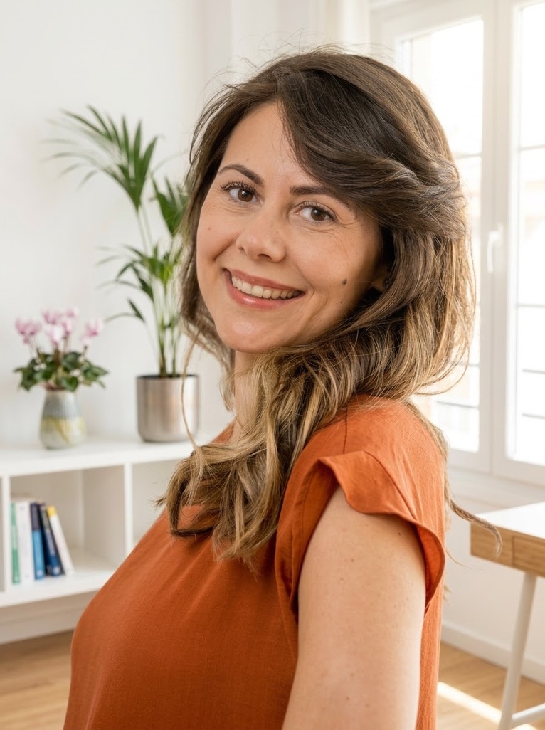 Mariana Androne zâmbind, într-un cadru luminos